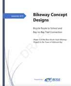 Image of the cover page of the Bikeway Concept Designs. Click the image to be taken to the report 